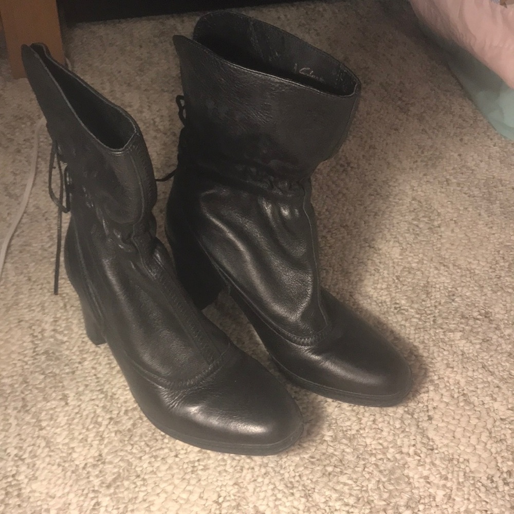 Artisan black leather boots sz 7.5
